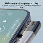 2 in 1 USB-C / Type-C to 3.5mm + USB-C / Type-C DAC Audio Phone Charging Adapter, Type-C to 3.5mm + Type-C - Image 4