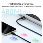 MOMAX 100W DC28 USB-C/Type-C to USB-C/Type-C Braided Data Cable, Length: 2m - Image 2