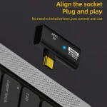 2 in 1 10Gbps PD 100W USB-C / Type-C Charging Side-bend Transfer Adapter - Image 6