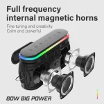 Xdobo X8 III BT5.3 IPX7 Wireless Speaker with RGB Light, Support Bluetooth/TF Card/USB/AUX, X8 III - Image 6