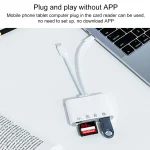 4 in 2 USB-C / Type-C + 8 Pin Interface Multi-function Card Reader, 4 in 2 Type-C + 8 Pin - Image 6