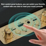 M3201 Portable Colorful Bluetooth Speaker Home Retro Karaoke Dual-Mic Speaker - Image 5