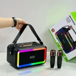 M3201 Portable Colorful Bluetooth Speaker Home Retro Karaoke Dual-Mic Speaker - Image 8