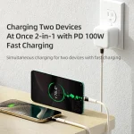 ROCK G20 2 in 1 5A USB-C/Type-C to USB-C/Type-C+8 Pin Transparent Fast Charging Data Cable, Length: 1.5m, 2 in 1 - Image 7