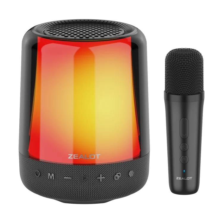 Zealot S66M RGB Rhythmic Light Karaoke Wireless Speaker, Single Mic, Dual Mic