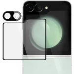 1 Sets imak Integrated Lens Film + Glass Rear Screen Sticker Black Version, For Samsung Galaxy Z Flip6