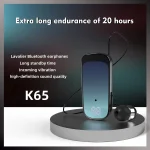K65 Business Lavalier Retractable Cable Bluetooth Earphone - Image 2