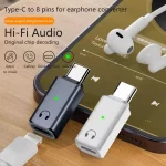 8 Pin Female to Type-C Male Adapter Hi-Fi Audio Sound Card Connector, Charging + Audio - Image 5