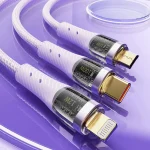 ROCK G20 1.5m 100W 3 in 1 USB-C / Type-C Fast Charging Data Cable - Image 2