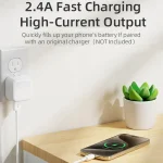 ROCK P8 Prime Series 1m USB Fast Charging Data Cable, 2.4A 8 Pin, 2A USB-C / Type-C - Image 2