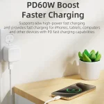 ROCK P8 Prime Series 1m USB-C / Type-C Fast Charging Data Cable, PD27W 8 Pin, PD60W USB-C / Type-C - Image 2