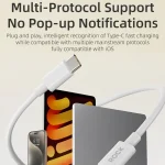 ROCK P8 Prime Series 1m USB-C / Type-C Fast Charging Data Cable, PD27W 8 Pin, PD60W USB-C / Type-C - Image 3