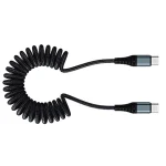 ROCK RCB0877 PD 60W USB-C / Type-C to USB-C / Type-C Spring Coil Fast Charge Data Cable, Length:1.5m