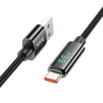 hoco U125 Benefit 1.2m 5A USB to Type-C Fast Charging Data Cable with Display, 6942007611916 - Image 3