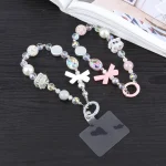 Mobile Phone Anti-lost Bowknot Diamond Ball Short Lanyard - Image 2