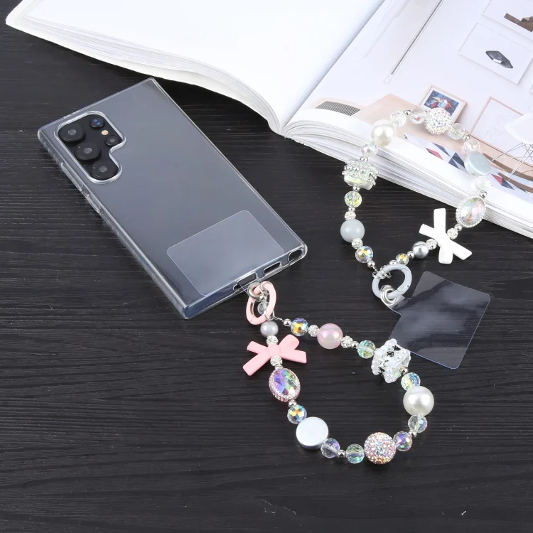 EDA0066926_B3.webp Mobile Phone Anti-lost Bowknot Diamond Ball Short Lanyard - Image 4