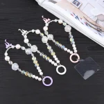 Bowknot Flowers Bead Chain Anti-lost Phone Short Lanyard - Image 4