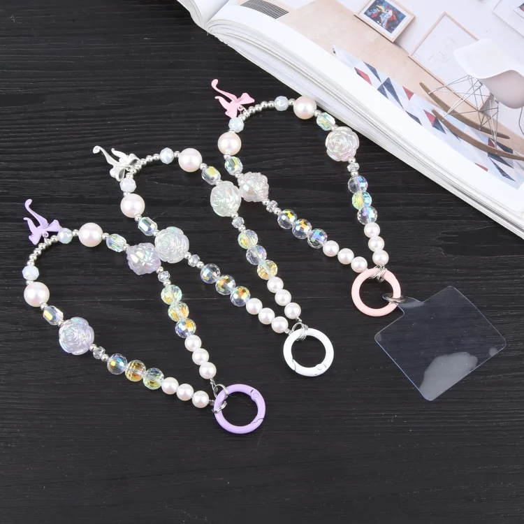 EDA0067095_B3.webp Bowknot Flowers Bead Chain Anti-lost Phone Short Lanyard - Image 4