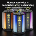 AEC S16 Portable LED Light Rainbow RGB Bluetooth Wireless TWS Speaker, S16 - Image 2