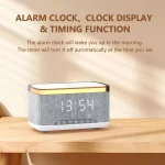 AEC S300 Portable 10W Power Multifunction Bluetooth Speaker Alarm Clock Wireless Charger, S300 - Image 2