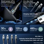 REMAX RC-C116 1.2m 30W Type-C to 8 Pin Smart Power-off Fast Charging Data Cable, Type-C to 8 Pin - Image 2