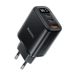 Yesido YC69 30W USB + Dual USB-C / Type-C Digital Display Charger, Specification:EU Plug, YC69