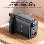 Yesido YC87 PD 20W USB-C / Type-C + USB Digital Display Charger, YC87 - Image 2