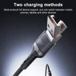 Yesido CA165C 60W USB + USB-C / Type-C to USB-C / Type-C 2 in 1 Fast Charging Data Cable, CA165C - Image 2