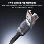Yesido CA165L 27W USB + USB-C / Type-C to 8 Pin 2 in 1 Fast Charging Data Cable, CA165L - Image 2