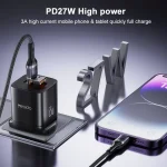 Yesido CA165L 27W USB + USB-C / Type-C to 8 Pin 2 in 1 Fast Charging Data Cable, CA165L - Image 4