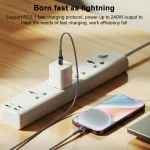 Yesido CA166 PD 240W USB-C / Type-C to USB-C / Type-C Super Fast Charging Data Cable, CA166 - Image 3