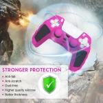 Splicing Color Silicone Gamepad Protective Case with Rocker Caps, For Sony PS5 - Image 5