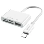 Yesido GS12 8 Pin to TF Card / SD Card / USB / 8 Pin 4 in 1 OTG Converter, GS12