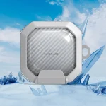 Transparent Carbon Fiber TPU Hybrid PC Case with Hook & Holder, For Samsung Galaxy Buds2 / Live / Pro / FE