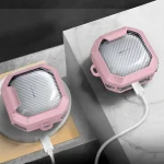 Transparent Carbon Fiber TPU Hybrid PC Case with Hook & Holder, For Samsung Galaxy Buds2 / Live / Pro / FE - Image 4