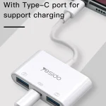 Yesido GS17 USB-C / Type-C to Dual USB + USB-C / Type-C OTG Adapter, GS17 - Image 3