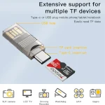 Yesido GS21 USB 3.0 to USB-C / Type-C + TF Card 2 in 1 OTG Card Reader Adapter, GS21 - Image 2