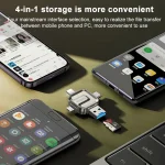 Yesido GS23 USB 3.0 to USB-C / Type-C, Micro USB, 8 Pin 4 in 1 Card Reader, GS23 - Image 2