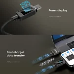 REMAX RC-C070 1.2m 66W USB to Type-C Digital Display Braided Fast Charging Cable, RC-C070 - Image 4