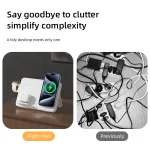 C30 15W 3 in 1 Magnetic Wireless Charger with Night Light, C30 - Image 3