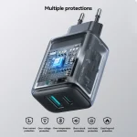 JOYROOM JR-TCF13 25W Dual Ports USB + Type-C Charger, EU Plug - Image 7