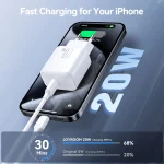 JOYROOM JR-TCF20 PD20W Type-C Port Charger Kit with Type-C to Type-C Cable, EU Plug + Type-C to Type-C Cable, UK Plug + Type-C to Type-C Cable - Image 3