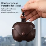 Business Leather Earphone Protective Case with Hook, For Redmi Buds 5 / 6S - Image 4