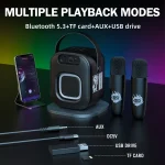 ONIKUMA L7 5W Karaoke Bluetooth Speaker with 2 Microphones - Image 5