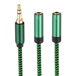 3.5mm Male to Dual 3.5mm Female 2 in 1 Audio Adapter Cable, 0.5m, 1m, 2m, 3m - Image 2