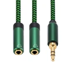 3.5mm Male to Dual 3.5mm Female 2 in 1 Audio Adapter Cable, 0.5m, 1m, 2m, 3m - Image 3