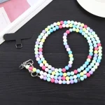 Mobile Phone Anti-lost Dazzling Crossbody Colorful Long Bead Chain - Image 3