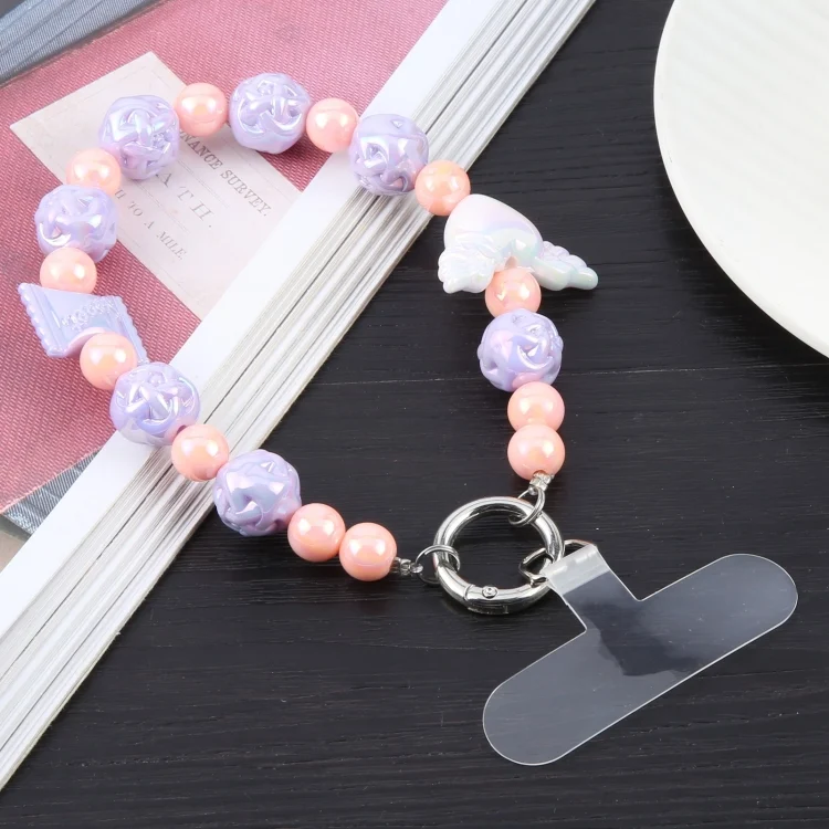 Mobile Phone Anti-lost Dazzling Colorful Candy Short Bead Chain