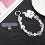 Mobile Phone Anti-lost Dazzling Colorful Bowknot Short Bead Chain - Image 3