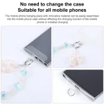 Mobile Phone Anti-lost Dazzling Colorful Bowknot Short Bead Chain - Image 5